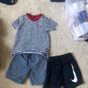 1 shirt 2shorts for boy 4 years old